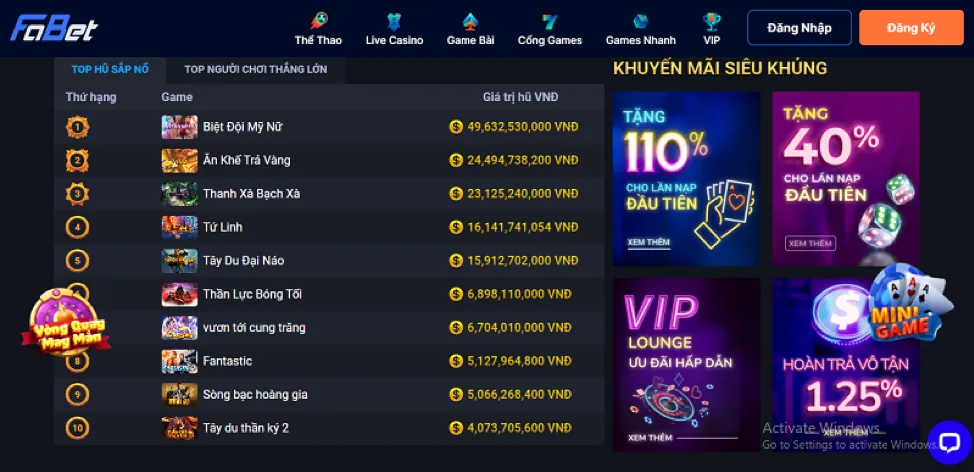 Hình ảnh Jackpot lũy tiến khổng lồ đang chờ đợi người chiến thắng tại SV888